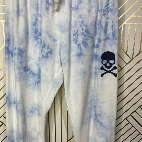 SoulCycle‎ Tie Dye Joggers Blue/White Tie Waist - Picture 3 of 12